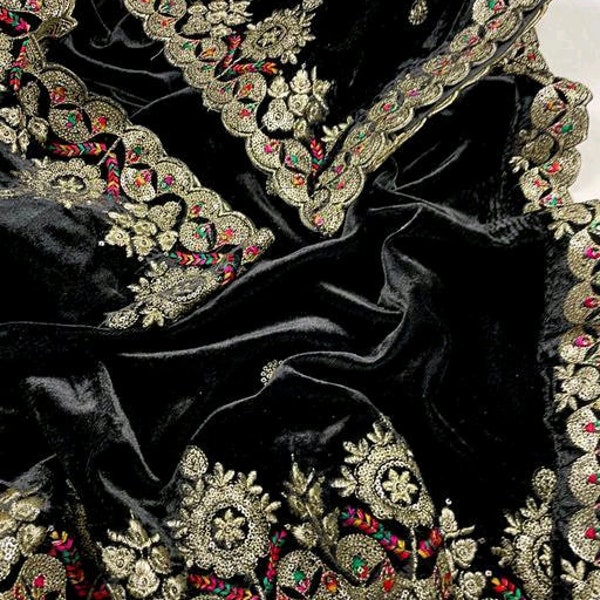 punjabi velvet shawl
