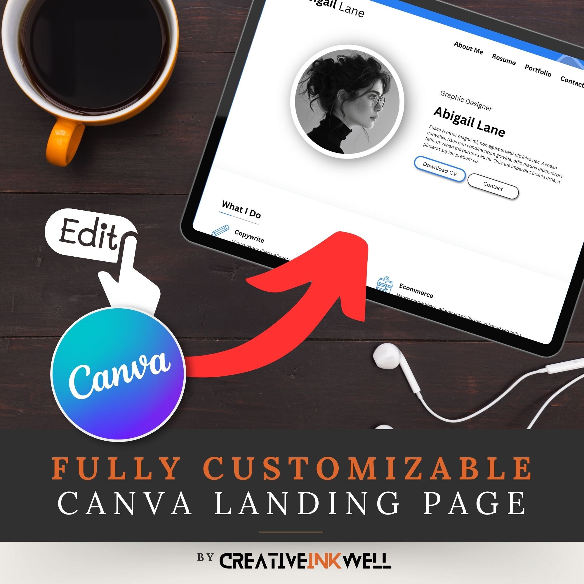 Personal Resume Website Template | Canva | Professional Portfolio ...