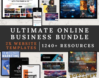1240+ Ultimate Business Bundle | Canva Website template | Small Business Template Package | Branding Templates | Instant Download