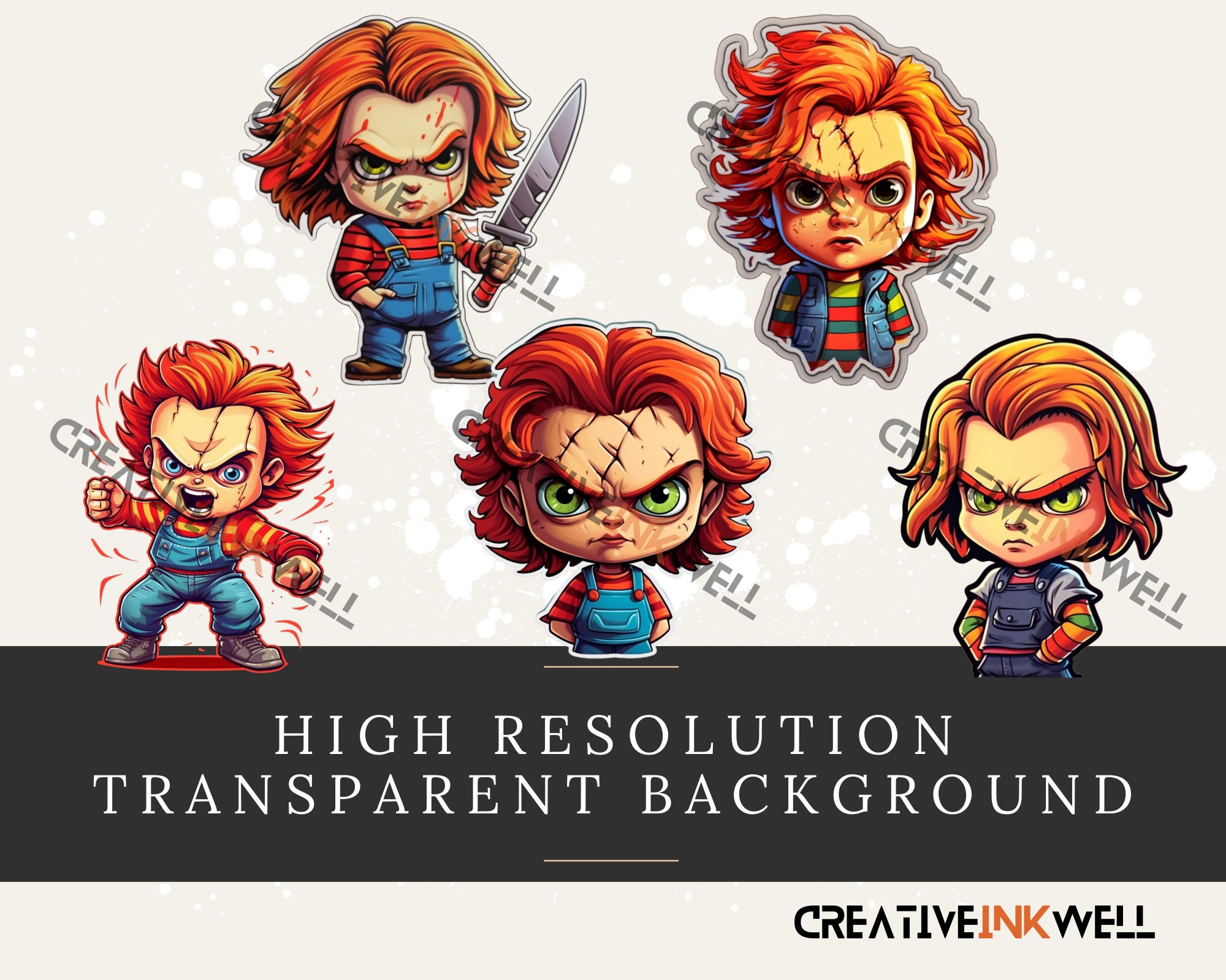 13 Chucky Digital Sticker Collection | PNG Transparent Background ...
