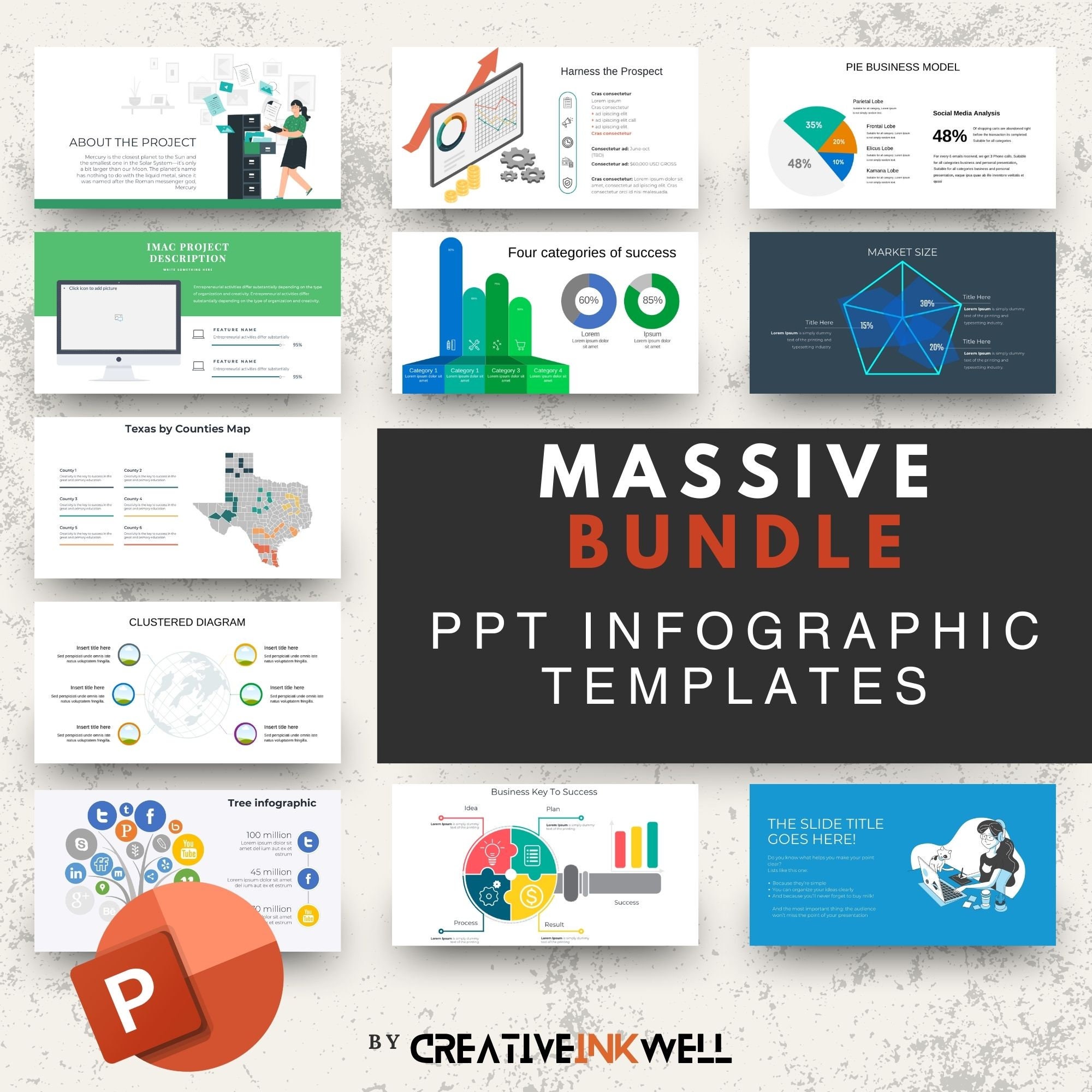 5000+ Infographic Powerpoint Bundle | Presentation | Pitch Deck | PPT ...