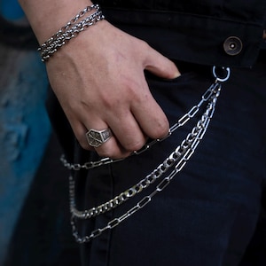Trilogy Pants Chain Side Punk Chain On Jeans KeyChain For Men Women Biker Chain Wallet Chain