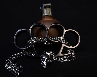Death is Near Necklace - Skull necklace - Stainless steel skull necklace - Skull jewelry -Emo jewelry - Gothic jewelry - Heavy Metal Jewelry