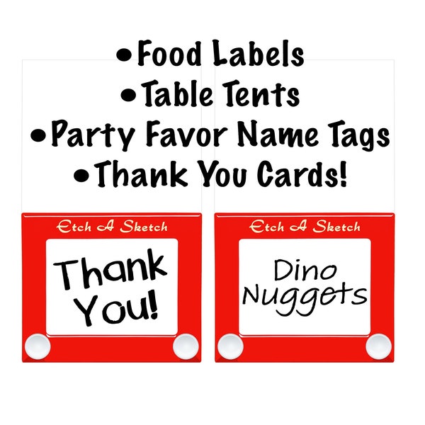 Buffet Table Tent Cards Kids Etch Party Decor Food Label Display Badge Birthday Parties Decoration DIY Catering Labels Nostalgic Name Tags