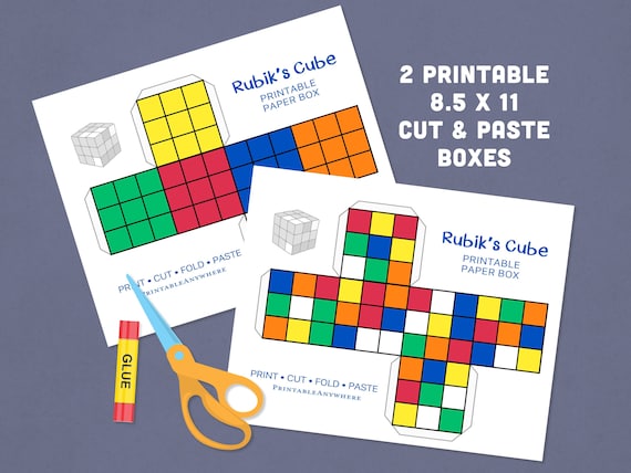 80's Party Favors Box Printable Favor Boxes Rubiks Cube Retro Party Favor Retro Game Gift Box That 70s Show Party Favor Printable Decoration