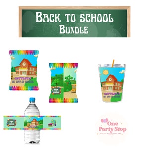 Back to School Bundle , Back to school Chip Bags, Back to school treats , Back to School CapriSun, Back to School labels.