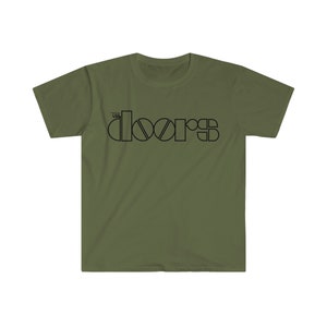 Doors Band T Shirt Limited Edition Green Yellow White Black Classic Rock 70&#39;s Rock and Roll Light My Fire Jim Morrison