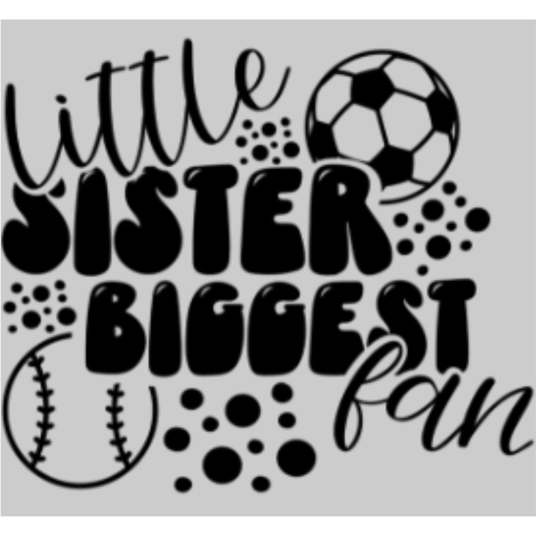 Little Sister Biggest Fan SVG - Etsy