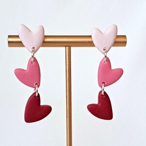 Valentine Heart Trio Earrings