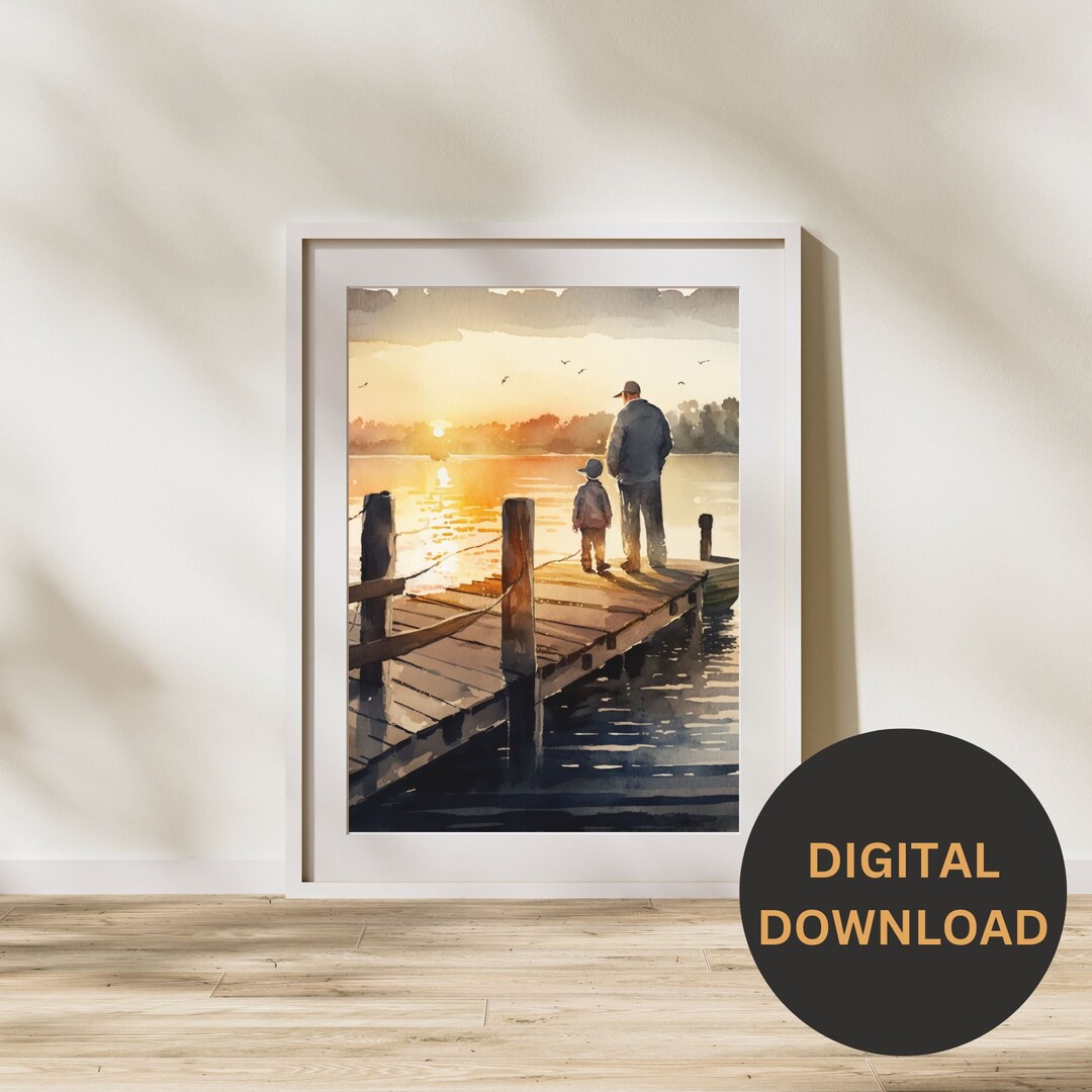 Father and Son Printable, Family Print, Gift for Dad, Father's Day ...