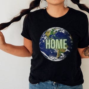 Cute Earth T-Shirt, Every Day is Earth Day Shirt, Planet Earth T-Shirt, Science Shirt, Womens Black Earth Cotton Tee, Earth Love, Earth Day
