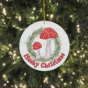 Pilz-Weihnachtsverzierung - Weihnachten Cottagecore Andenken, Festliche Pilz-Weihnachtsverzierung, Botanische Pilz-Weihnachtsdekoration, Pilz-Liebhaber Geschenk