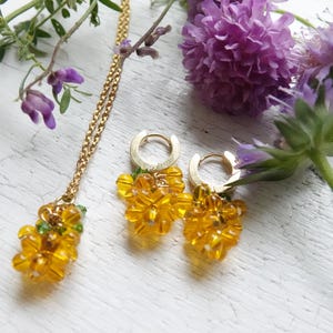Cloudberry necklace, stainless steel, berry jewelry