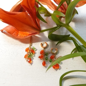 Buckthorn necklace, stainless steel, berry jewelry