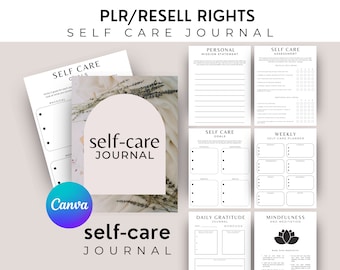 OUR Self Care Journal, Commercieel Gebruik Self-Care Journal Canva Template, Private Label Rights Afdrukbare Self-Care Planner, Instant Download