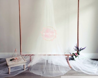 EXQUISITE Floor Veil/ Chapel Veil | Boho Veil | Outdoor Beach Veil | Gift for Brides | Bride Accessories