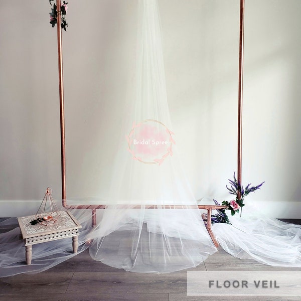 EXQUISITE Floor Veil/ Chapel Veil | Boho Veil | Outdoor Beach Veil | Gift for Brides | Bride Accessories