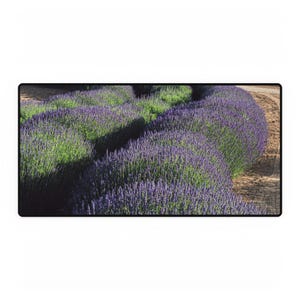 Lavendelstruiken bureaumatten, kantoorinrichting, computeraccessoires, bureaumat, cadeau voor haar, cadeau voor moeder, cadeau voor tuiniers