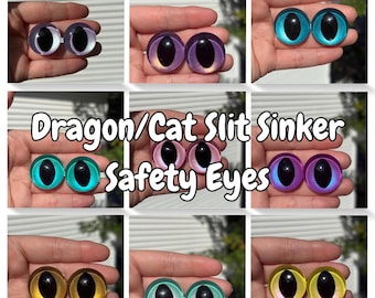 Color Shift Dragon/Cat Slit Safety Eyes // Crochet Amigurumi Eyes