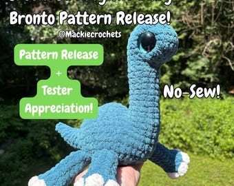 Schema all&#39;uncinetto per Benny The Baby Bronto - Download PDF SENZA CUCIRE - Schema all&#39;uncinetto per amigurumi