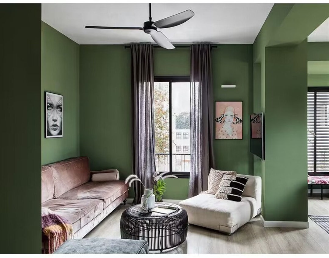 Hunter/dark Green Pure Color Wallpaper Wall Decor Home Decor Etsy