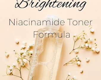 明るくするナイアシンアミドトナーフォーミュラ電子書籍、スキンケアビジネスを始める方法、フェイシャルトナー、洗顔料、処方、DIYレシピ
