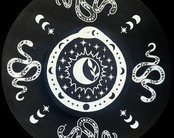 Snake Vegan Felt Fedora: Gothic Witchy Wide Brim Hat