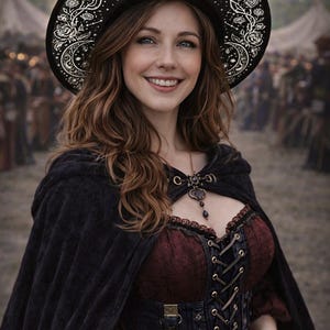 Celestial Witch Hat, Moon Phase Wide Brim, Sun Boho Cottagecore Astrology Festival Accessory