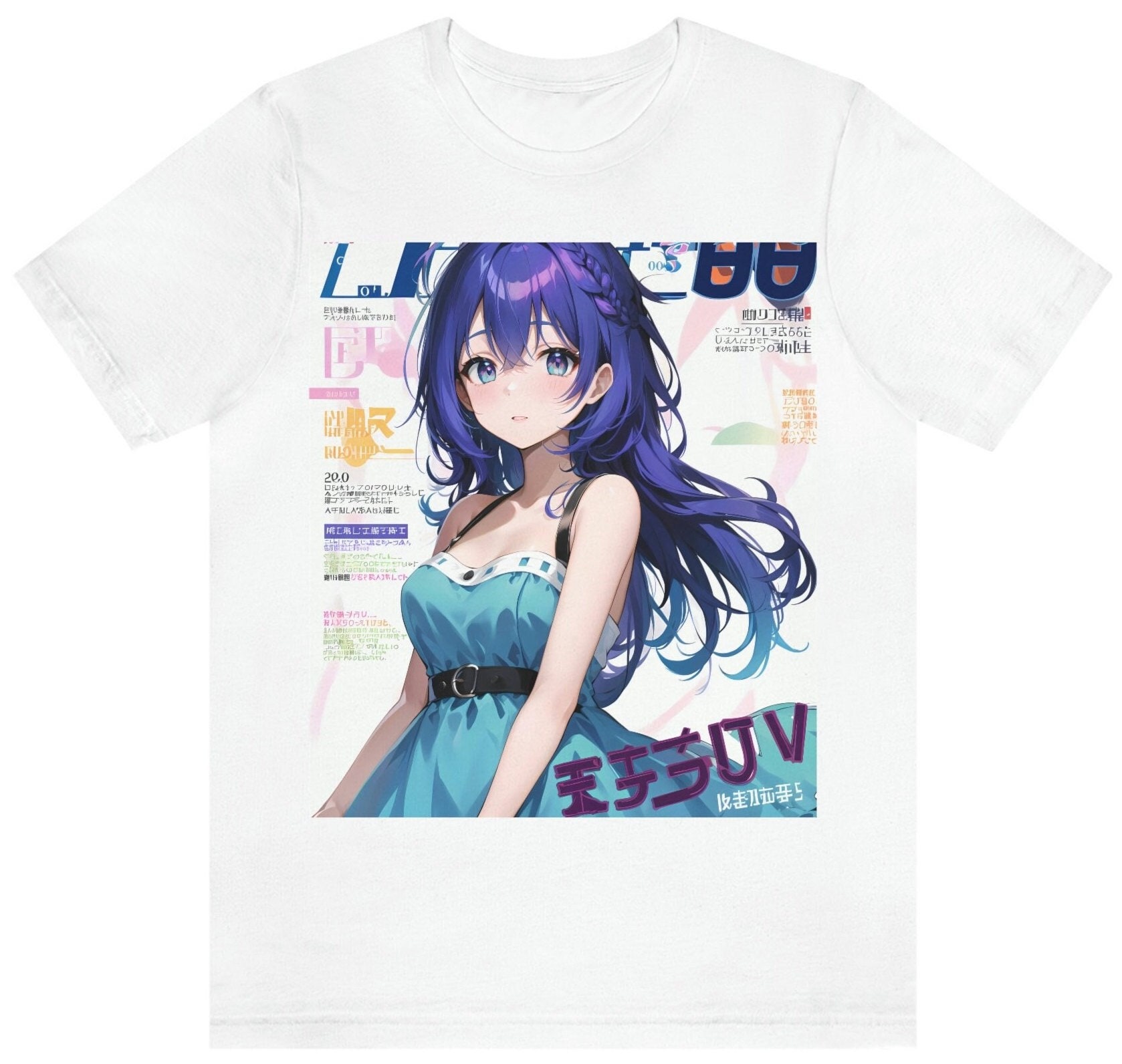 Une fille qui adore les anime humour manga cadeau' T-shirt chiné unisexe