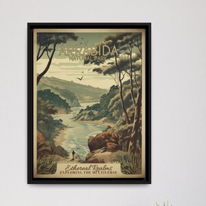 Arrábida Natural Park Digital Print JPG PDF Printable Portugal Nature Travel Poster | Ethereal Realms Collection Wall Art Instant Download