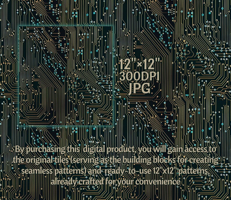 Dark Cyber Circuitry SEAMLESS Papers Printable Black Circuit Boards ...