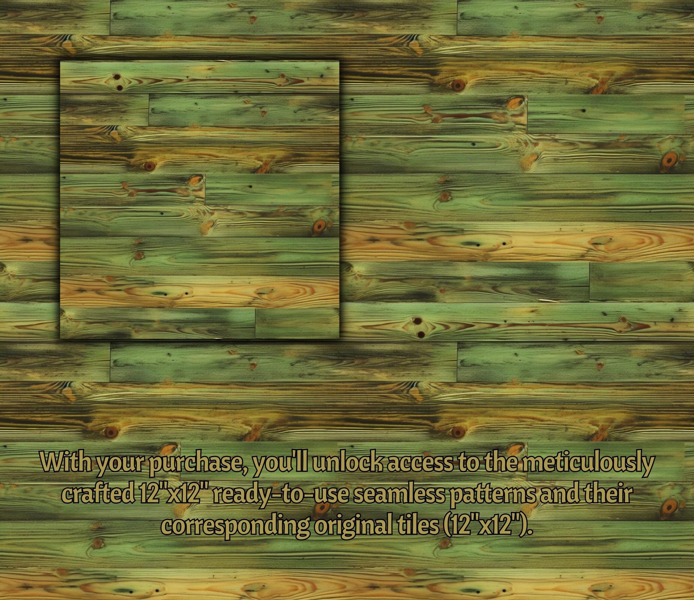 10 Green Wood Textures Digital Papers JPEG Printable Woodgrains ...