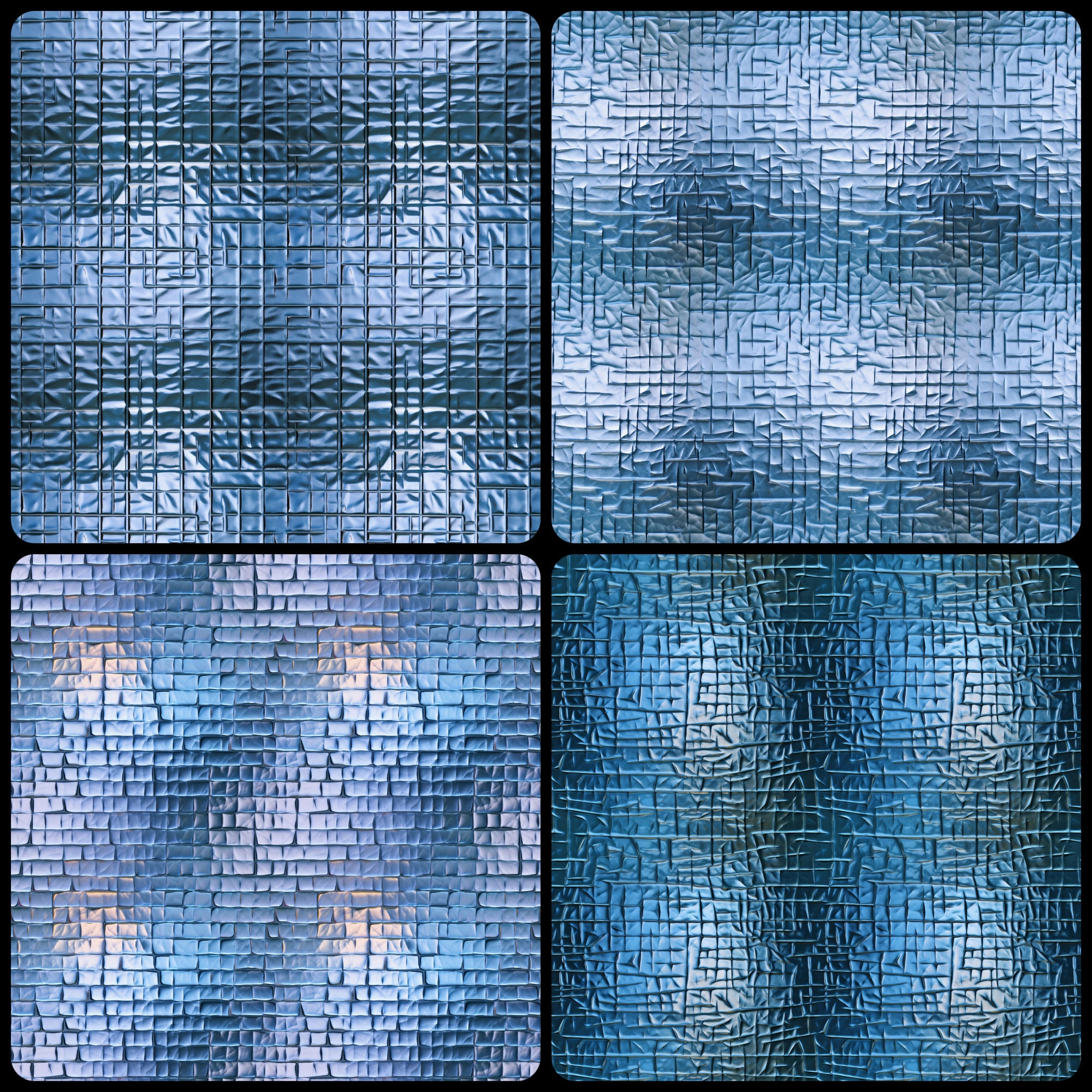 Melted Blue Glass DIGITAL Papers Metallic SEAMLESS Glass Textures ...