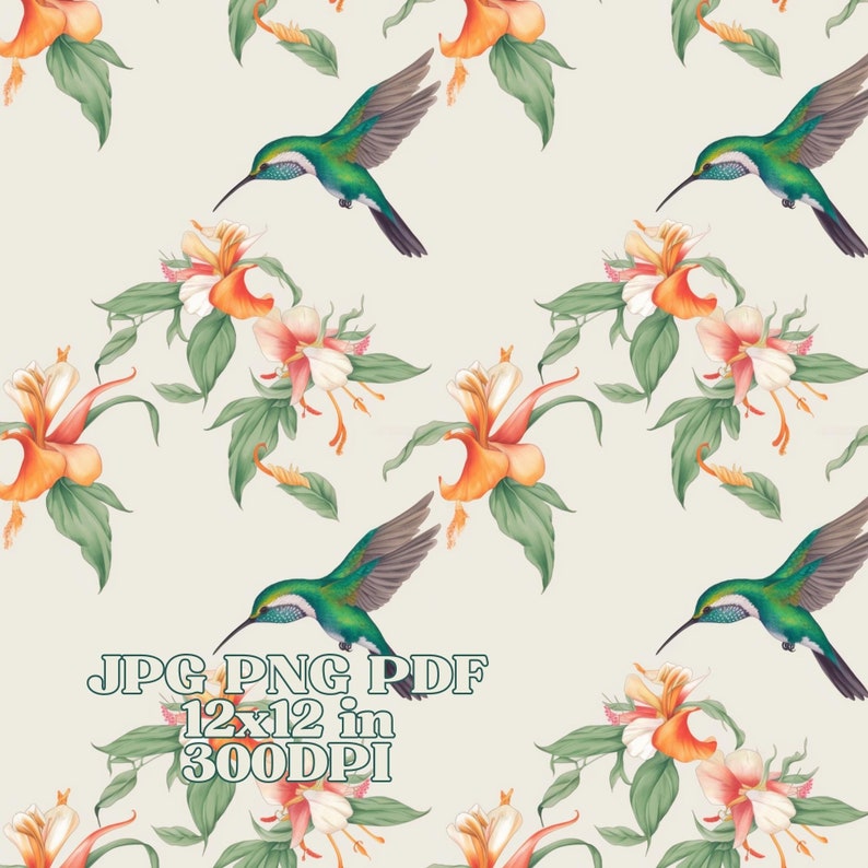 Hummingbirds SEAMLESS Patterns Printable Hummingbirds Digital Papers - Etsy