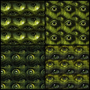 Creepy Eyes SEAMLESS Patterns Printable Halloween Spooky Eyes DIGITAL ...