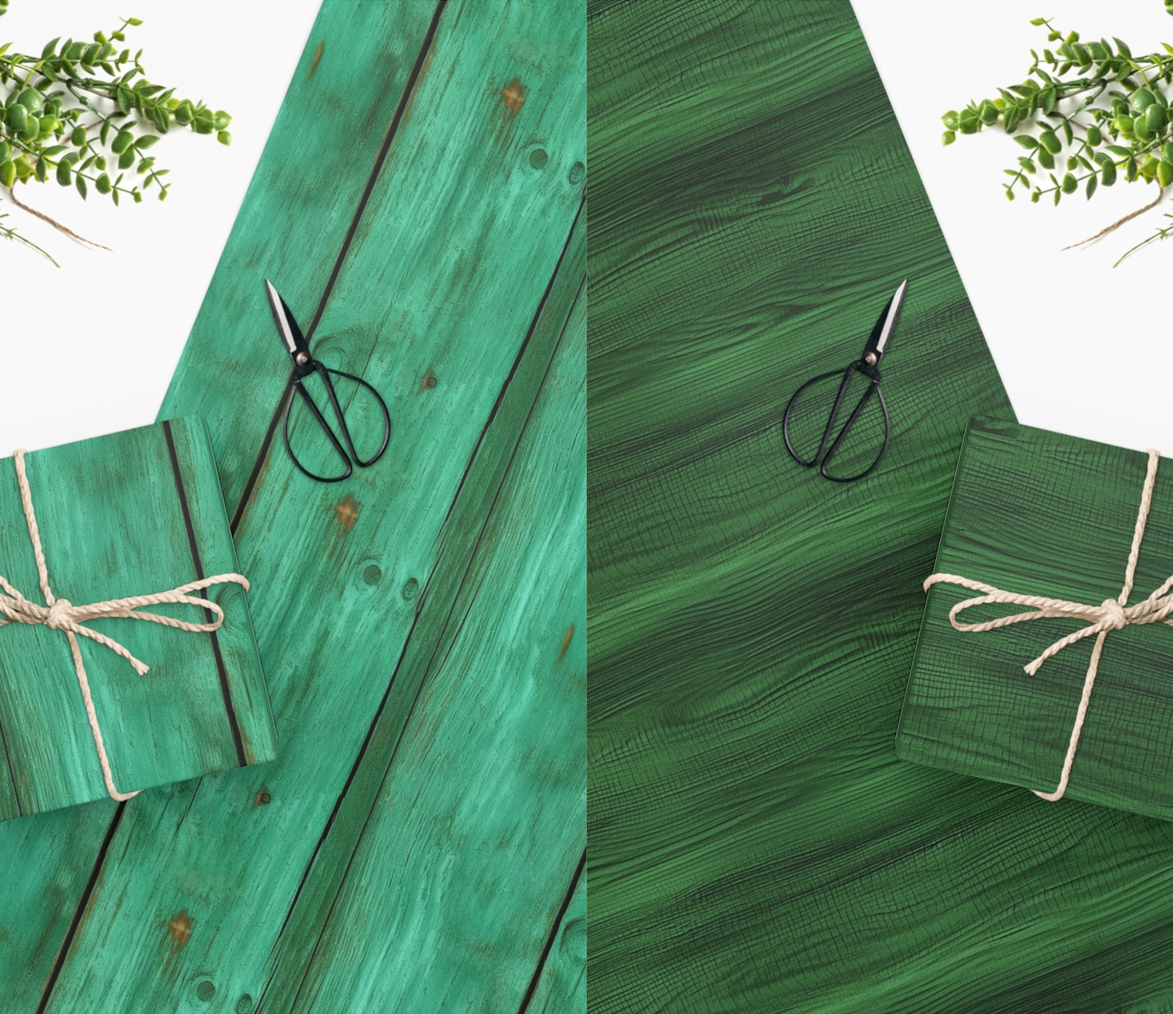 10 Green Wood Textures Digital Papers JPEG Printable Woodgrains ...