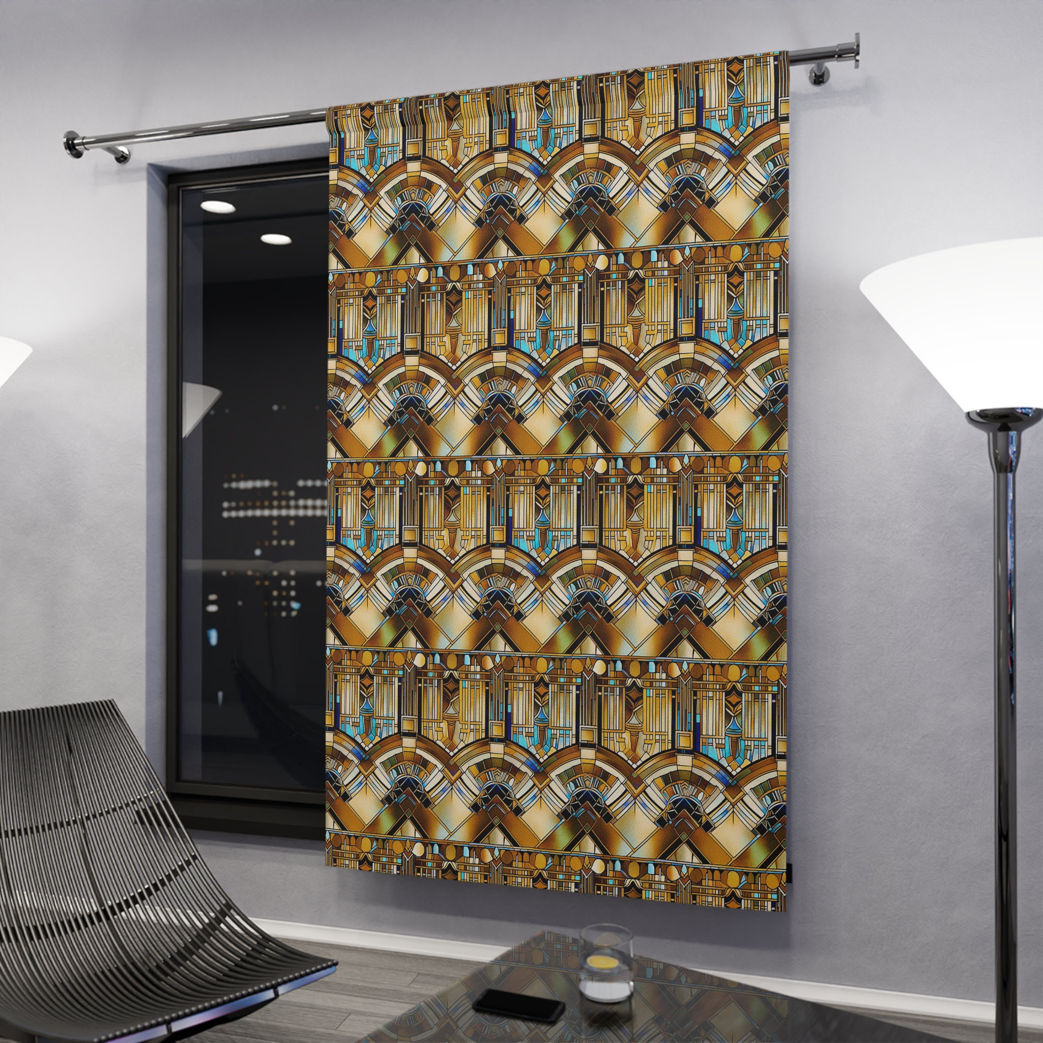 Stained Glass Digital Paper & Seamless Patterns - Golden Luxury Art ...