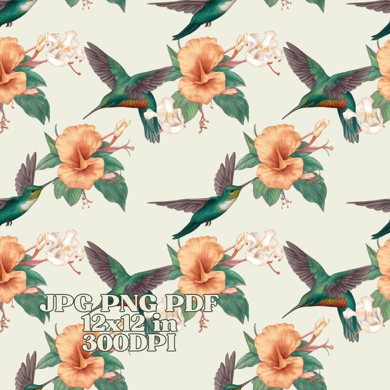 Patterns For Hummingbirds Hummingbirds SEAMLESS Patterns Printable Hummingbirds Digital Papers - Etsy