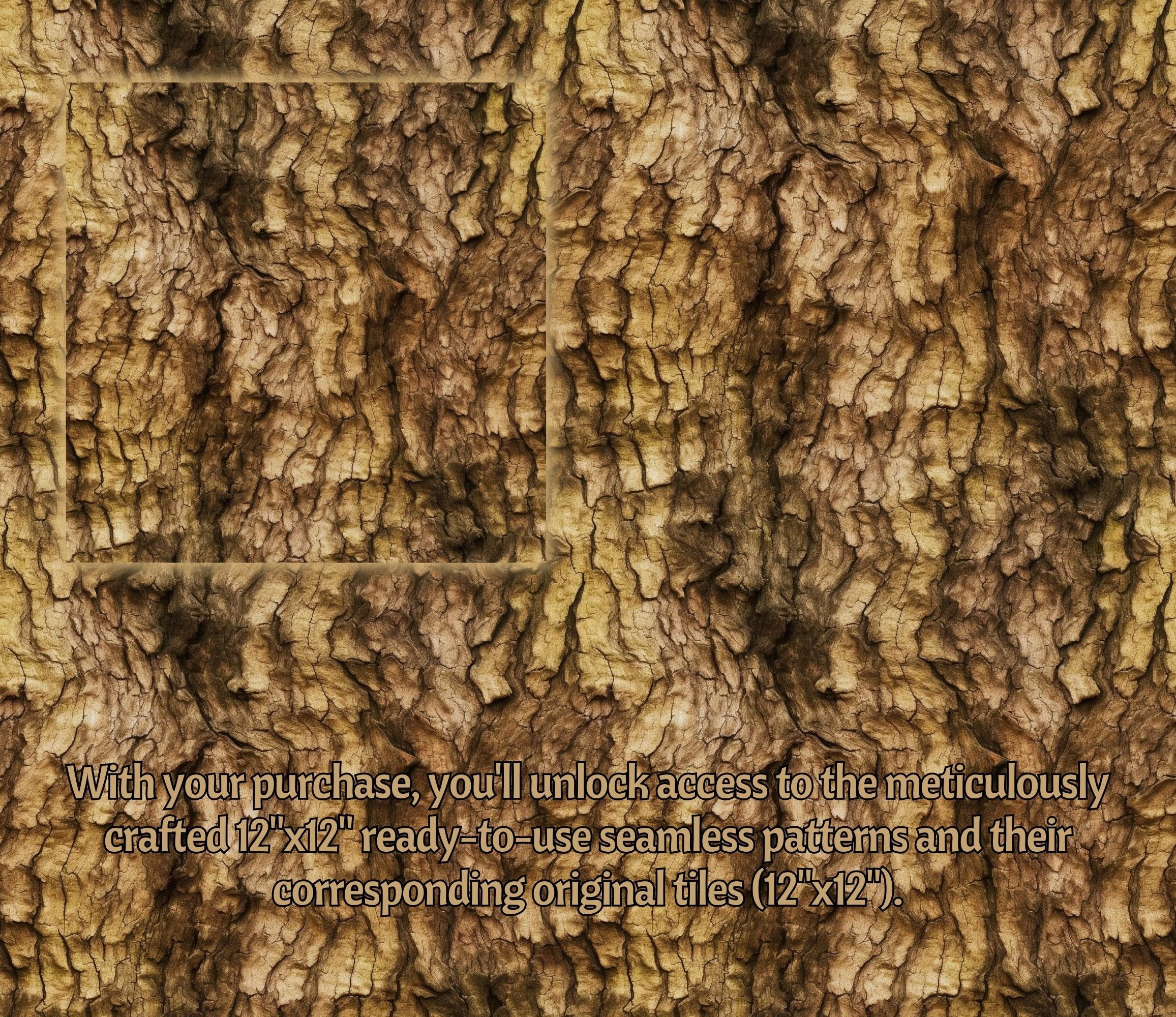 10 Tree Bark Textures Digital Papers JPEG Printable Seamless Patterns ...