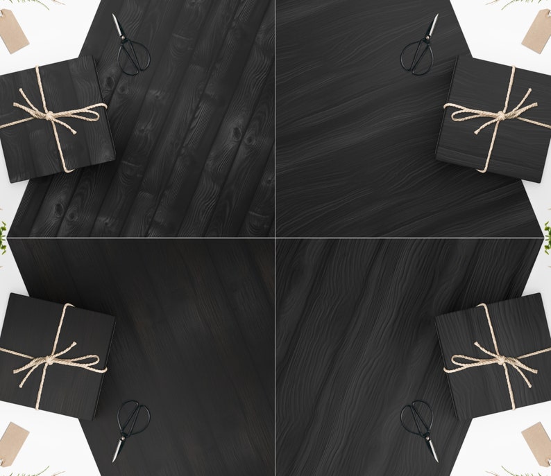 Black Wood Textures Digital Paper JPEG Printable Dark Wood - Etsy