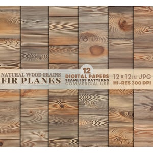 Fondos de tablones de madera con nudos rústicos, texturas de vetas de madera beige y marrón, patrones SIN COSTURAS, papeles digitales con paneles de madera de pino