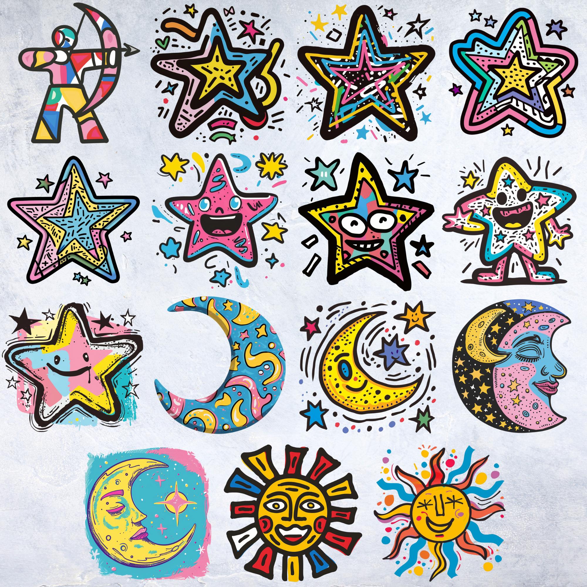 Whimsy Pop Whimsical Pop Art Clipart Bundle, Cartoon Characters (PNG, JPG) - Etsy