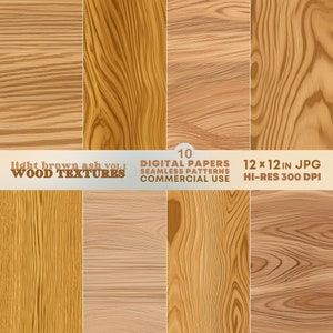 Texturas de madera clara modernas / Patrones de vetas suaves y sin costuras / Líneas limpias minimalistas en beige y crema sobre fondos de madera natural