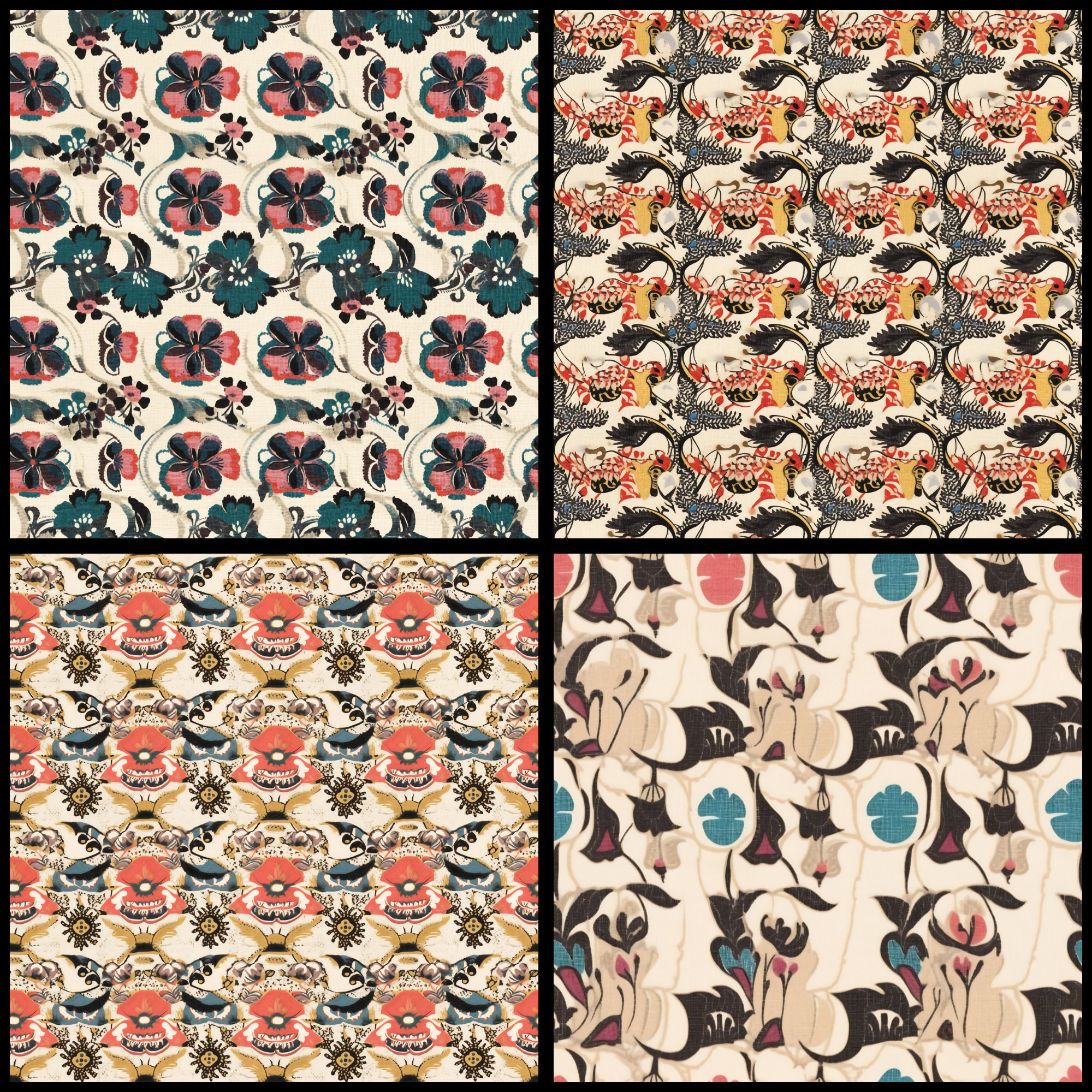 Printables Rustic Patterns Rustic Flowers SEAMLESS Patterns Printable Countryside Vintage Floral ...