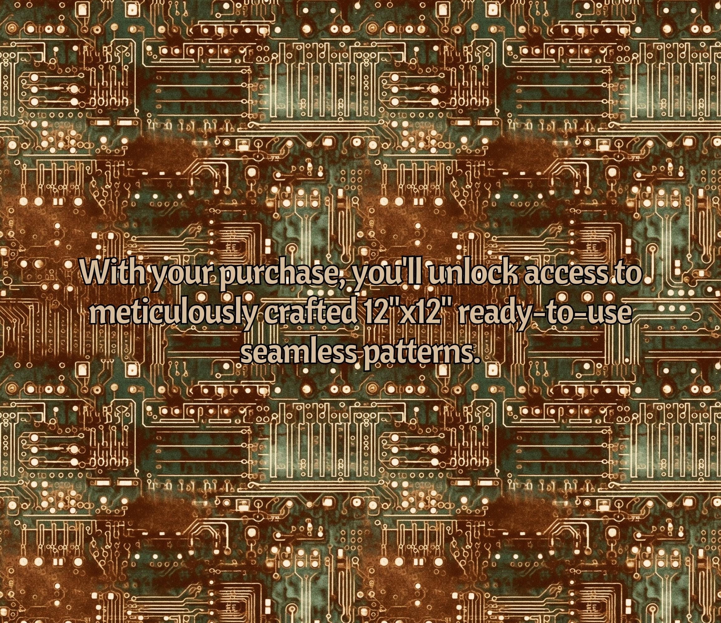 Old Rusty Circuit Boards DIGITAL Papers Printable Circuitry SEAMLESS ...