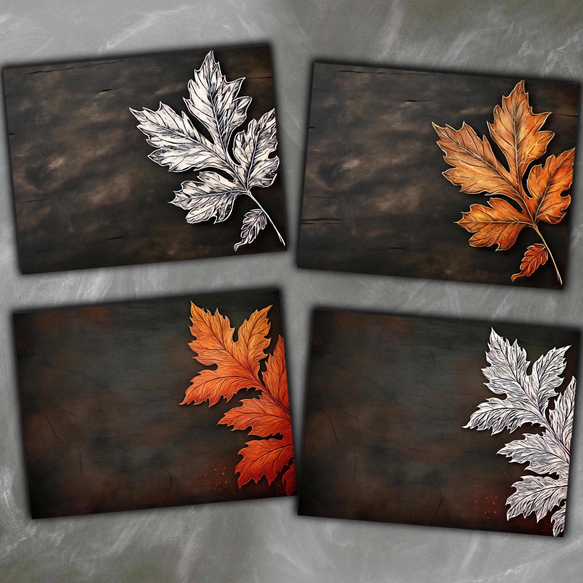 Pinboard Background Fall Fall Leaf Chalkboard Backgrounds, Autumn Ephemera (digital Pack) - Etsy
