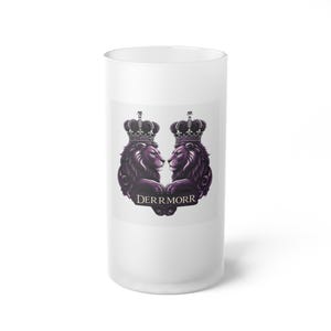 Custom Frosted Glass Beer Mug - Unique Lion Design for Celebrations, Gifts, Home Bar, Birthday, Holiday, Party Favor