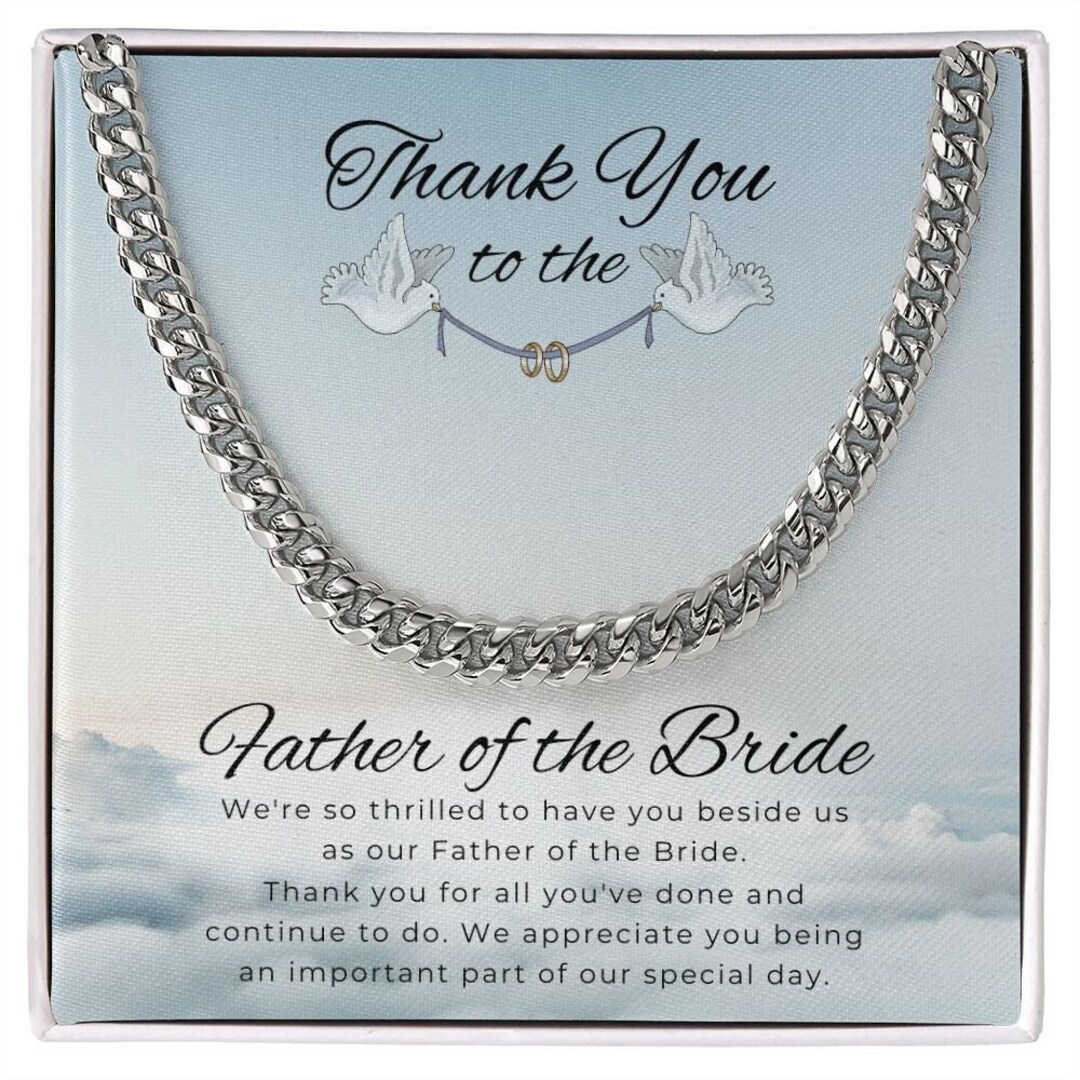 Father of the Bride Chain Thank You Appreciation Wedding - Etsy