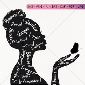 Black woman SVG, Black Girl Power SVG, Boss Lady Svg, Black Lives Matter SVG, Afro Lady Woman, Black Woman Cut File Cricut, Silhouette