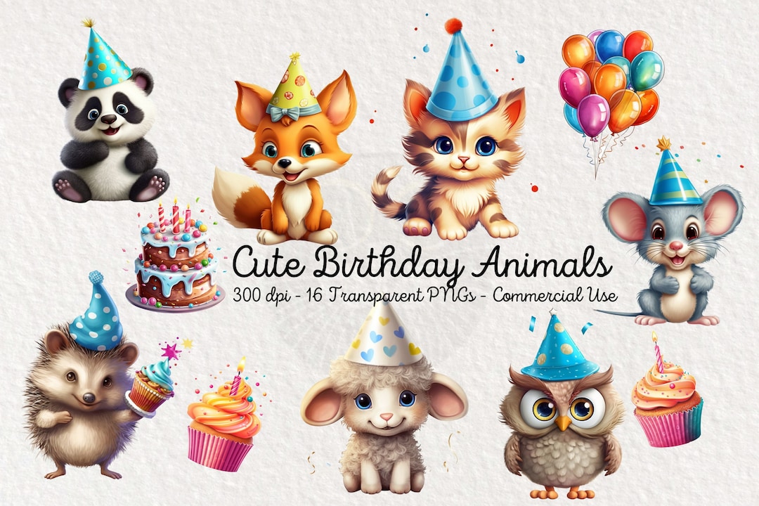 Animals Birthday Clipart Birthday Invitation Clipart Kids Birthday Animals Birthday Clipart Birthday Invitation Clipart Kids Birthday